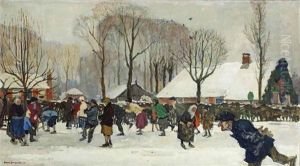 Skaters On The Brink, Laren by Frans Langeveld
