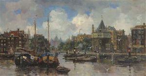 The Schreierstoren Along The Prins Hedrikkade, Amsterdam