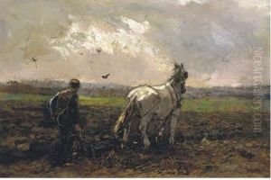 Ploughing The Land by Frans Langeveld