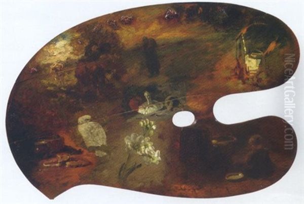 Cows In A Meadow, A Peasant Woman On A Path And Other Subjects - view 1