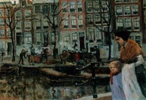 Figures By An Amsterdam Canal Figures By An Amsterdam Canal