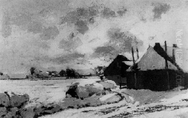 A Farm In A Snowlandscape - view 1