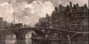 View Of Amsterdam by Frans Langeveld