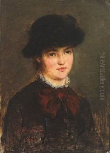 Portrait Einer Reizenden Jungen Frau