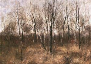 Herbstlicher Birkenwald by Arthur Langhammer