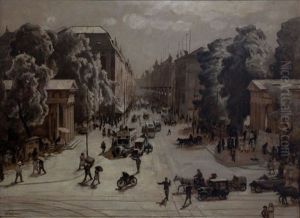 Berliner Strasenszene by Karl Langhammer