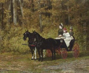 A Carriage Ride In The Forest by Bela Pallik