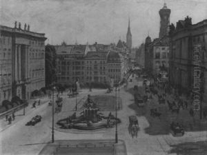 Der Schlossplatz In Berlin by Karl Langhammer
