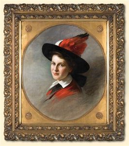 Portrait Of A Lady In A Hat by Carl Langhorst