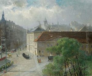 Blick Auf Die Mariahilferstrase, Ecke Messepalast/rahlstiege