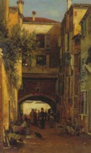 Gasse In Venedig by Hermine Lang-Laris