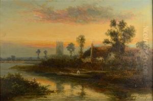 Sunset Over An English Town