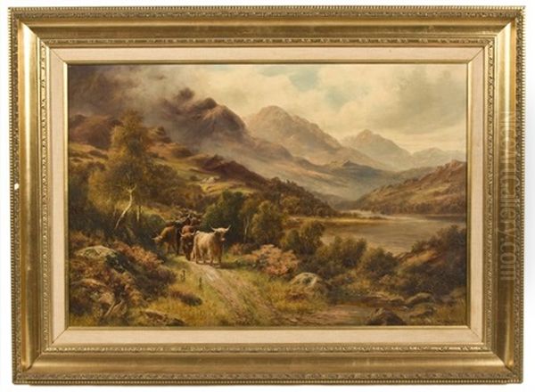 Cattle In A Highland Landscape - view 1