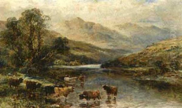 Cattle In A Stream - view 1