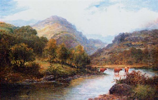 Highland Landscape With Cattle - view 1