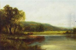 Cattle By A Loch
