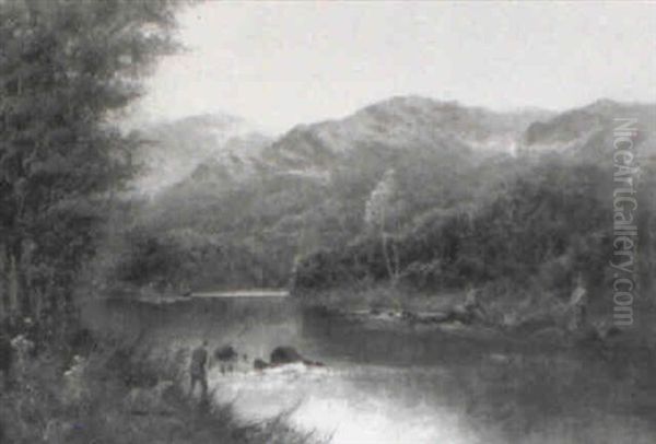 Fishing A Highland River - view 1