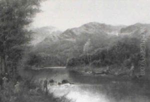 Fishing A Highland River by William Langley