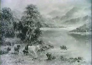Highland Castle By A Lake