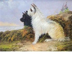 Scottish Terrier And West Highland White Terrier by J. Langlois