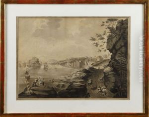 Malarlandskap Med Figurer