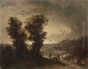 Landscape With Travellers by Jean-Charles Langlois