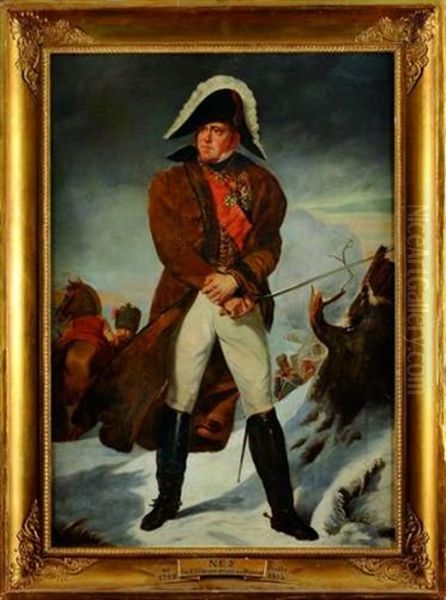 Portrait Du Marechal Ney, Duc D'elchingen, Prince De La Moskowa Durant La Retraite De Russie Portant L'ordre De La Legion D'honneur Et La Couronne De Fer - view 1