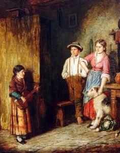 Interior With Child Playing A Guitar by Mark William Langlois