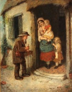 At The Cottage Doorway by Mark William Langlois