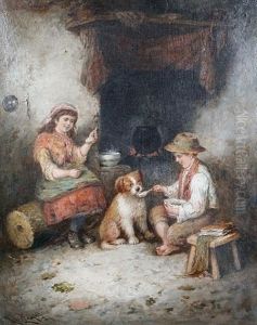 A Shared Supper (+ The Travelling Tinker; Pair) by Mark William Langlois