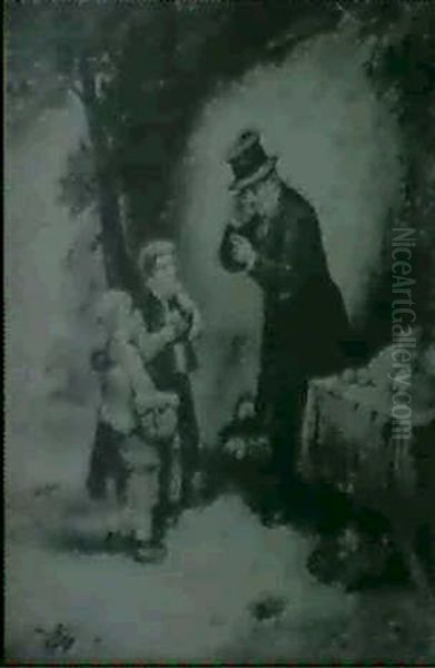 Grandfather Playing The Flute; Buying Apples On The Way Home - view 1