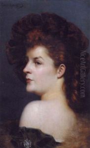 Femme Rousse Au Chapeau by Paul Langlois
