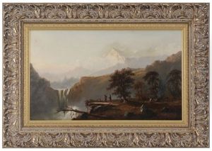 Indian Breakfast, With Mount Hood In The Distance (after A Painting Titled The Last Of The Race By John Mix Stanley) by Charles Lanman