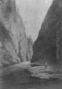 Fisherman In A Gorge by Charles Lanman