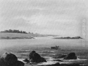 Rowboat In A Quiet Cove by Charles Lanman