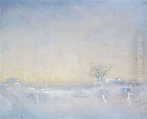 Winterse Boomgaard (2 Works) by Chris Lanooy