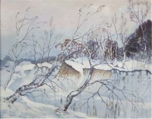 A Landscape Covered In Snow by Chris Lanooy