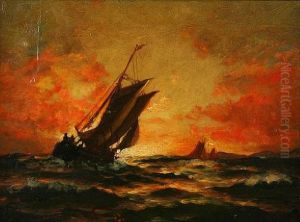 Sunset, Bay Of Fundy by Walter Franklin Lansil