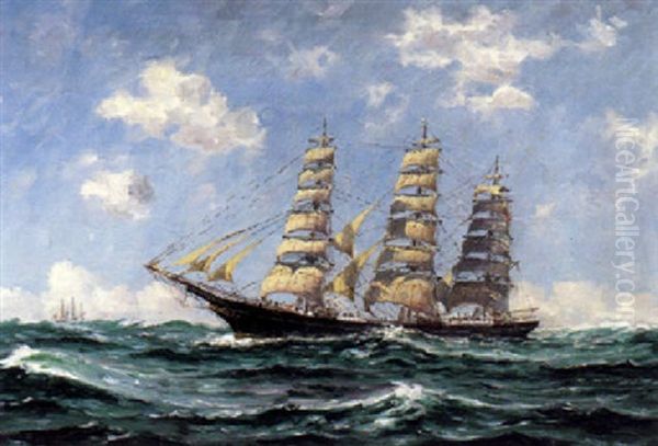 A Bark Rig Ship - view 1