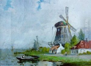 On The River Meuse, Holland by Walter Franklin Lansil