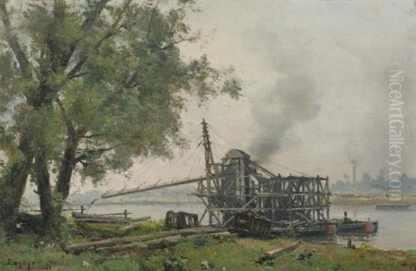 The Seine At Rouen - view 1