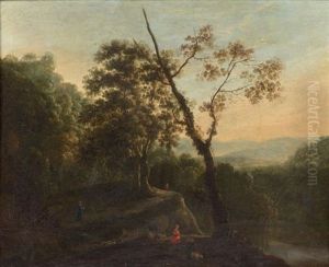 Paysage Avec Un Berger Jouant De La Flute
