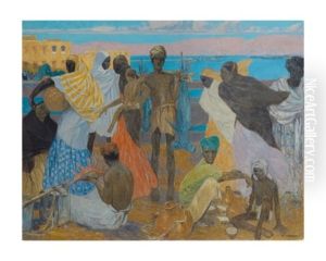 Le Marche Aux Poissons A Djibouti by Fernand Lantoine