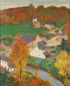 Vue Plongeante Sur Le Village by Fernand Lantoine