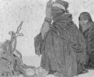Targui Et Sa Femme, Sahara by Fernand Lantoine