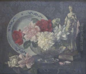 Roses & Staffordshire Figure by George Frederick A. Belcher
