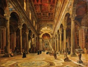 Interieur D'eglise by Giovanni Lanza