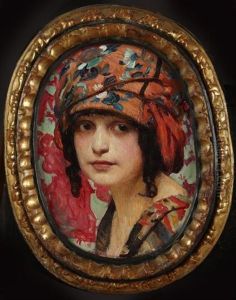 Portrait De Jeune Femme Au Turban by William Julien Emile Laparra