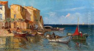 Fishing Village, Capri by Georgi Alexandrovich Lapchine