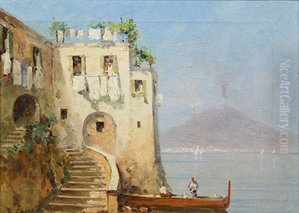 View Of Vesuvius, Naples Harbor - view 1